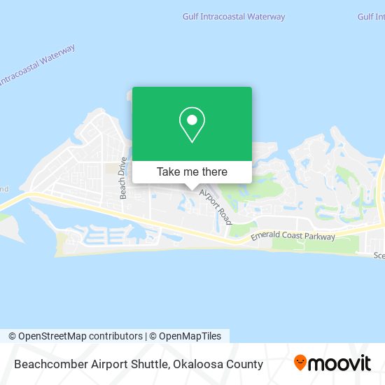 Beachcomber Airport Shuttle map