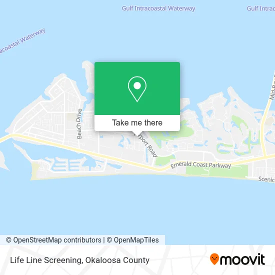 Life Line Screening map