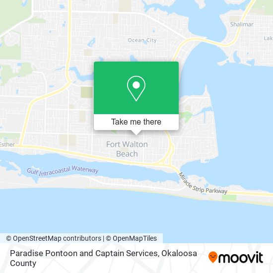 Paradise Pontoon and Captain Services map