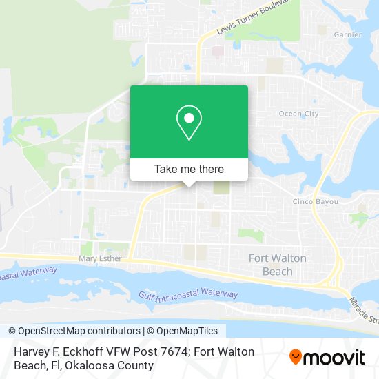 Harvey F. Eckhoff VFW Post 7674; Fort Walton Beach, Fl map