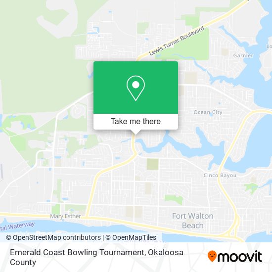 Emerald Coast Bowling Tournament map