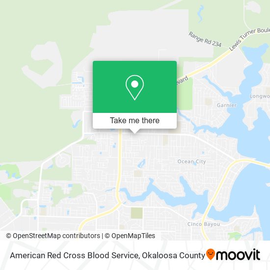 American Red Cross Blood Service map