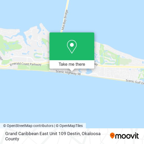 Grand Caribbean East Unit 109 Destin map