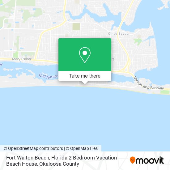 Fort Walton Beach, Florida 2 Bedroom Vacation Beach House map