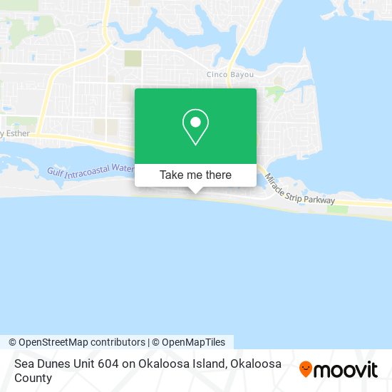 Sea Dunes Unit 604 on Okaloosa Island map