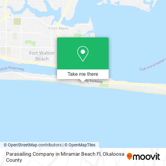 Parasailing Company in Miramar Beach Fl map