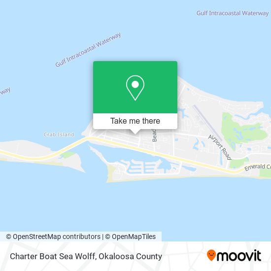 Charter Boat Sea Wolff map