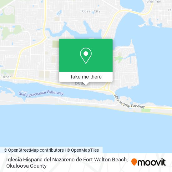 Iglesia Hispana del Nazareno de Fort Walton Beach map