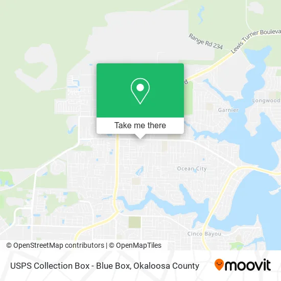 USPS Collection Box - Blue Box map