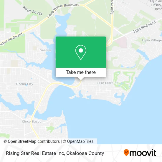 Rising Star Real Estate Inc map