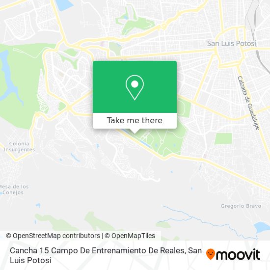 Mapa de Cancha 15 Campo De Entrenamiento De Reales
