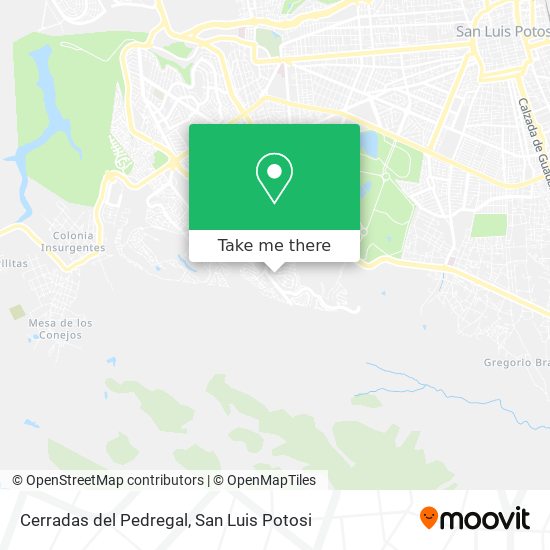 Mapa de Cerradas del Pedregal