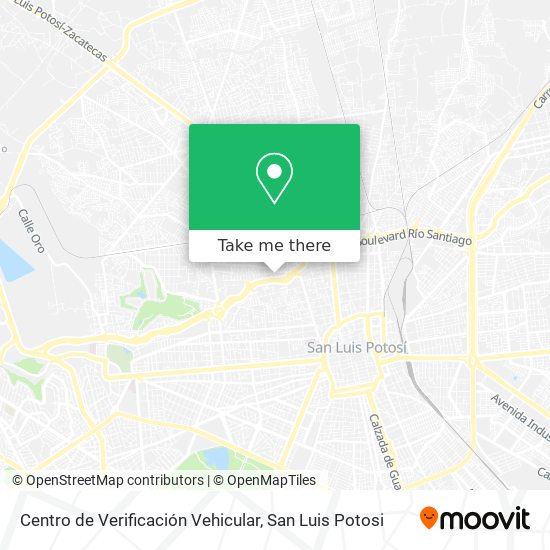 Centro de Verificación Vehicular map