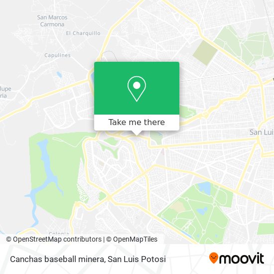 Canchas baseball minera map