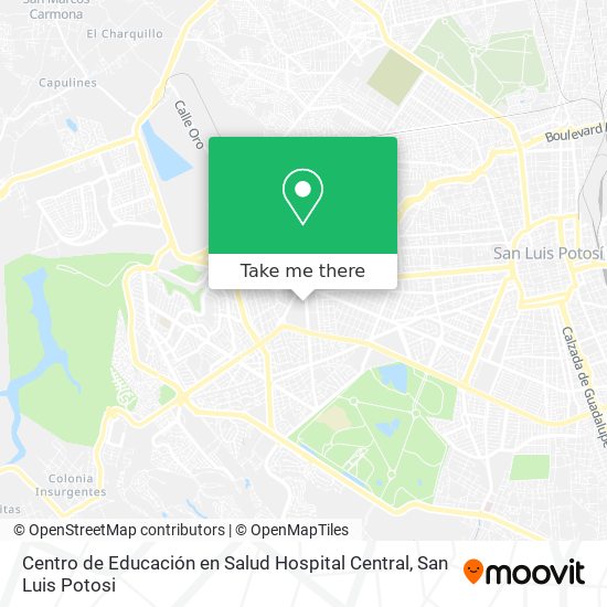 Centro de Educación en Salud Hospital Central map