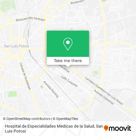 Hospital de Especialidades Medicas de la Salud map