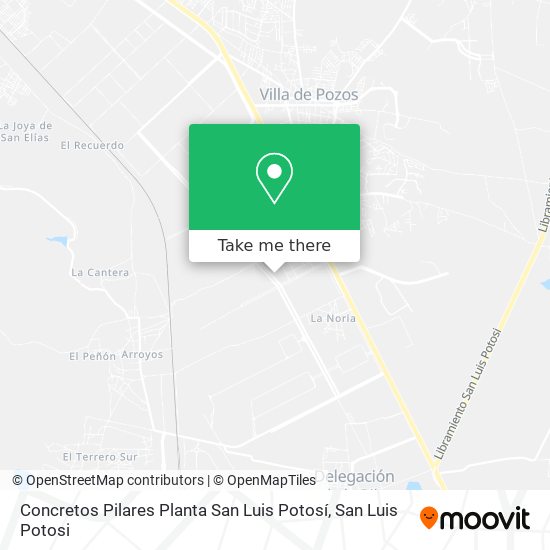 Concretos Pilares Planta San Luis Potosí map