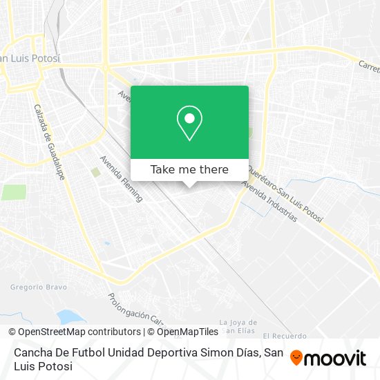 Cancha De Futbol Unidad Deportiva Simon Días map
