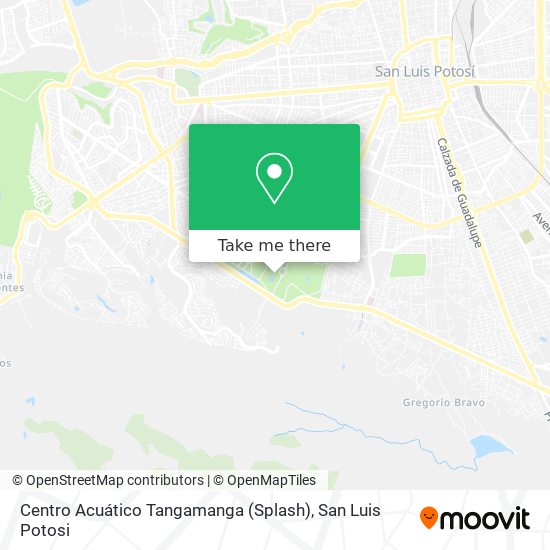 Mapa de Centro Acuático Tangamanga (Splash)
