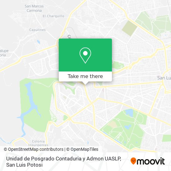 Unidad de Posgrado Contaduria y Admon UASLP map