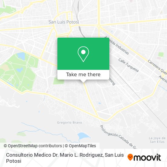 Mapa de Consultorio Medico Dr. Mario L. Rodriguez