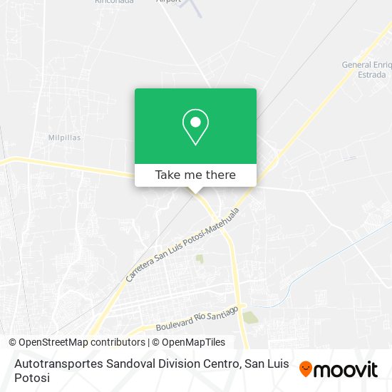 Mapa de Autotransportes Sandoval Division Centro