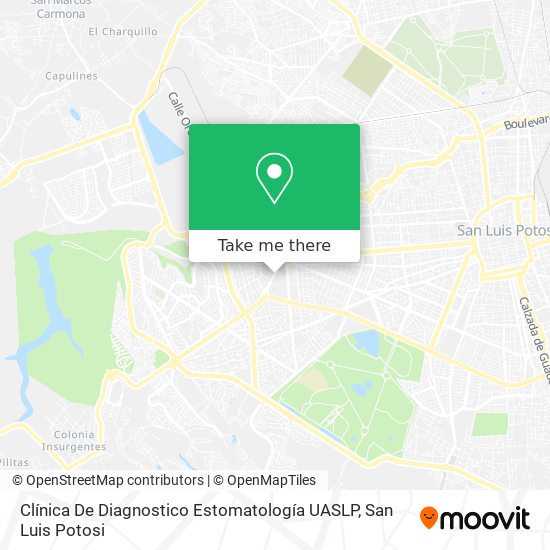 Mapa de Clínica De Diagnostico Estomatología UASLP