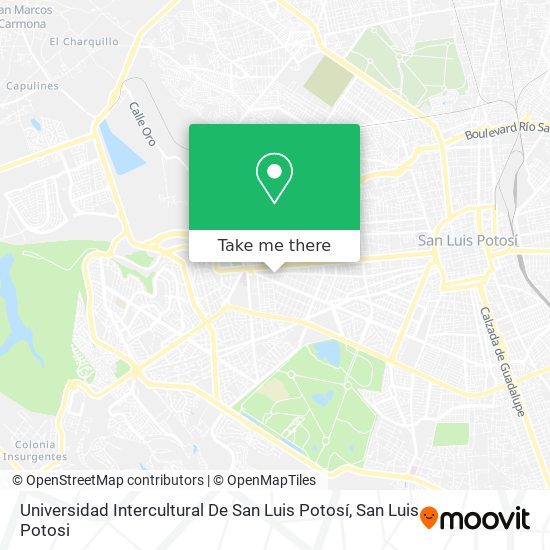 Mapa de Universidad Intercultural De San Luis Potosí