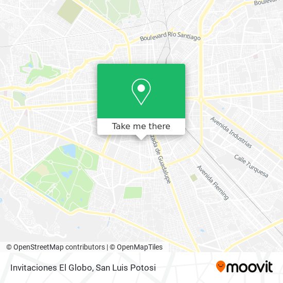Invitaciones El Globo map