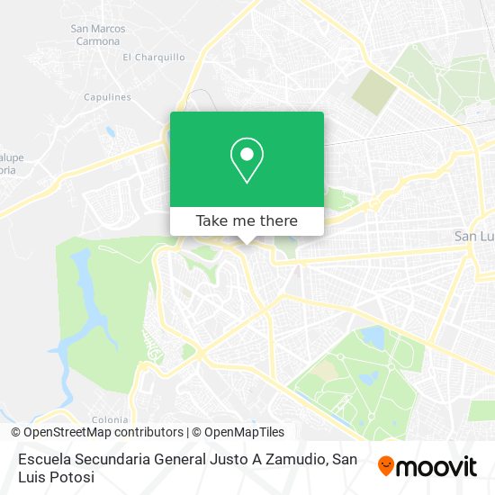 Escuela Secundaria General Justo A Zamudio map
