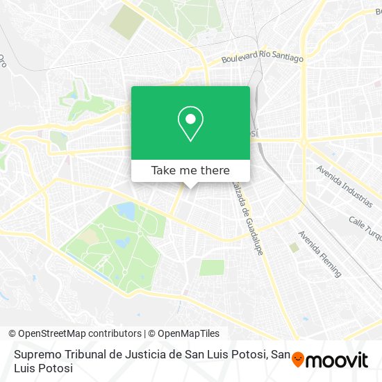 Supremo Tribunal de Justicia de San Luis Potosi map