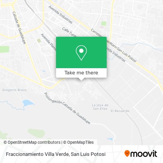 Fraccionamiento Villa Verde map