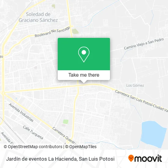 Mapa de Jardín de eventos  La Hacienda