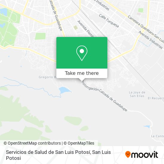 Mapa de Servicios de Salud de San Luis Potosí