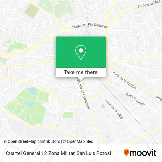 Cuartel General 12 Zona Militar map