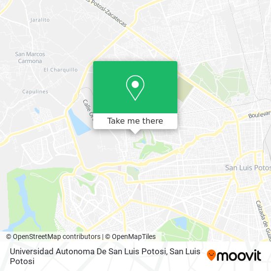 Universidad Autonoma De San Luis Potosi map
