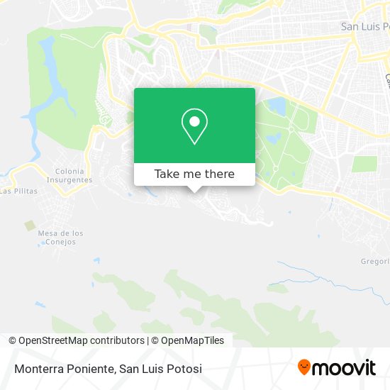 Mapa de Monterra Poniente
