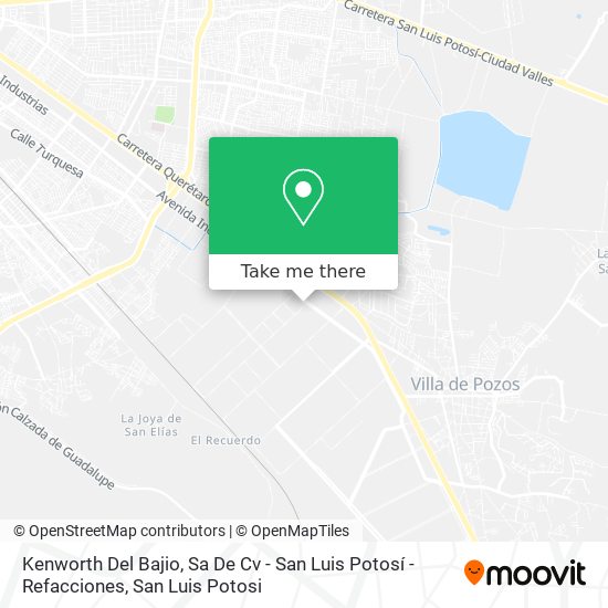 Mapa de Kenworth Del Bajio, Sa De Cv - San Luis Potosí - Refacciones
