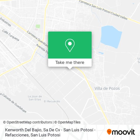 Kenworth Del Bajio, Sa De Cv - San Luis Potosí - Refacciones map