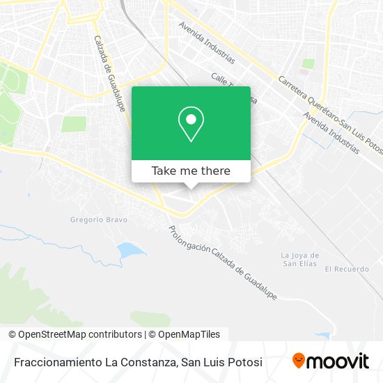 Fraccionamiento La Constanza map