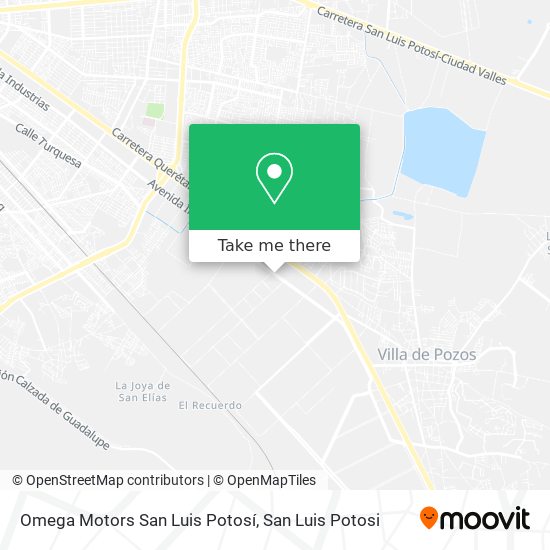 Mapa de Omega Motors San Luis Potosí