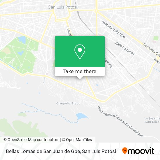 Mapa de Bellas Lomas de San Juan de Gpe