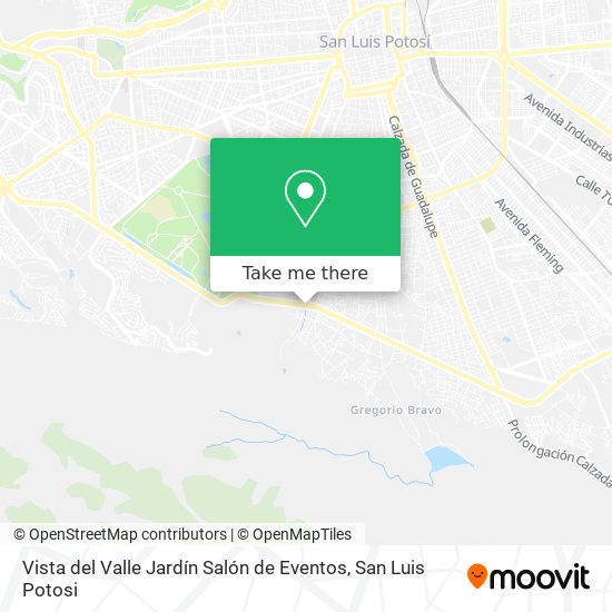 Vista del Valle Jardín Salón de Eventos map