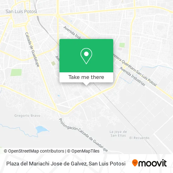 Mapa de Plaza del Mariachi Jose de Galvez