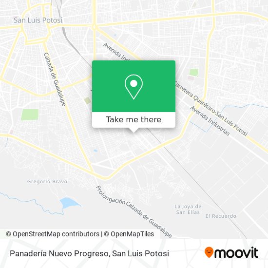 Panadería Nuevo Progreso map