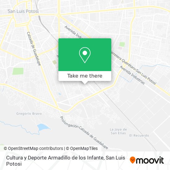 Cultura y Deporte Armadillo de los Infante map