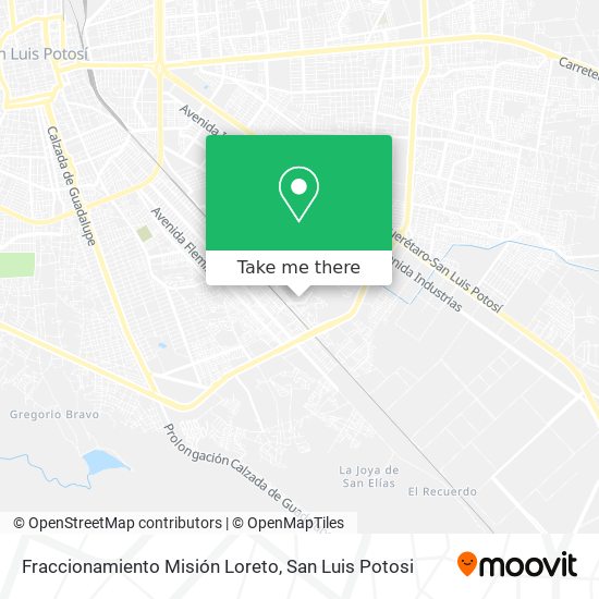 Mapa de Fraccionamiento Misión Loreto