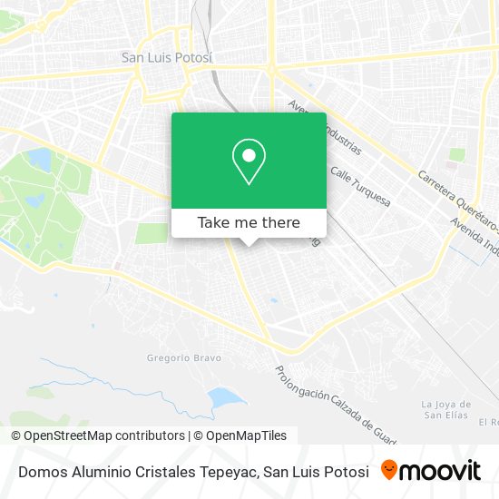 Mapa de Domos Aluminio Cristales Tepeyac