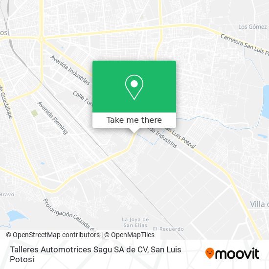 Mapa de Talleres Automotrices Sagu SA de CV