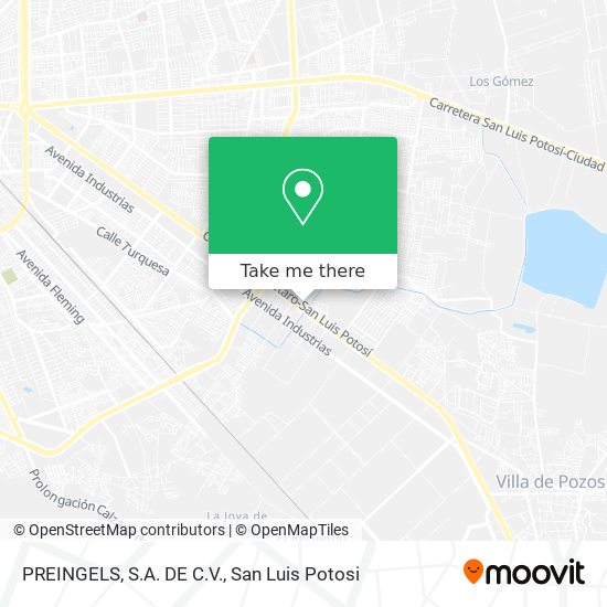 PREINGELS, S.A. DE C.V. map